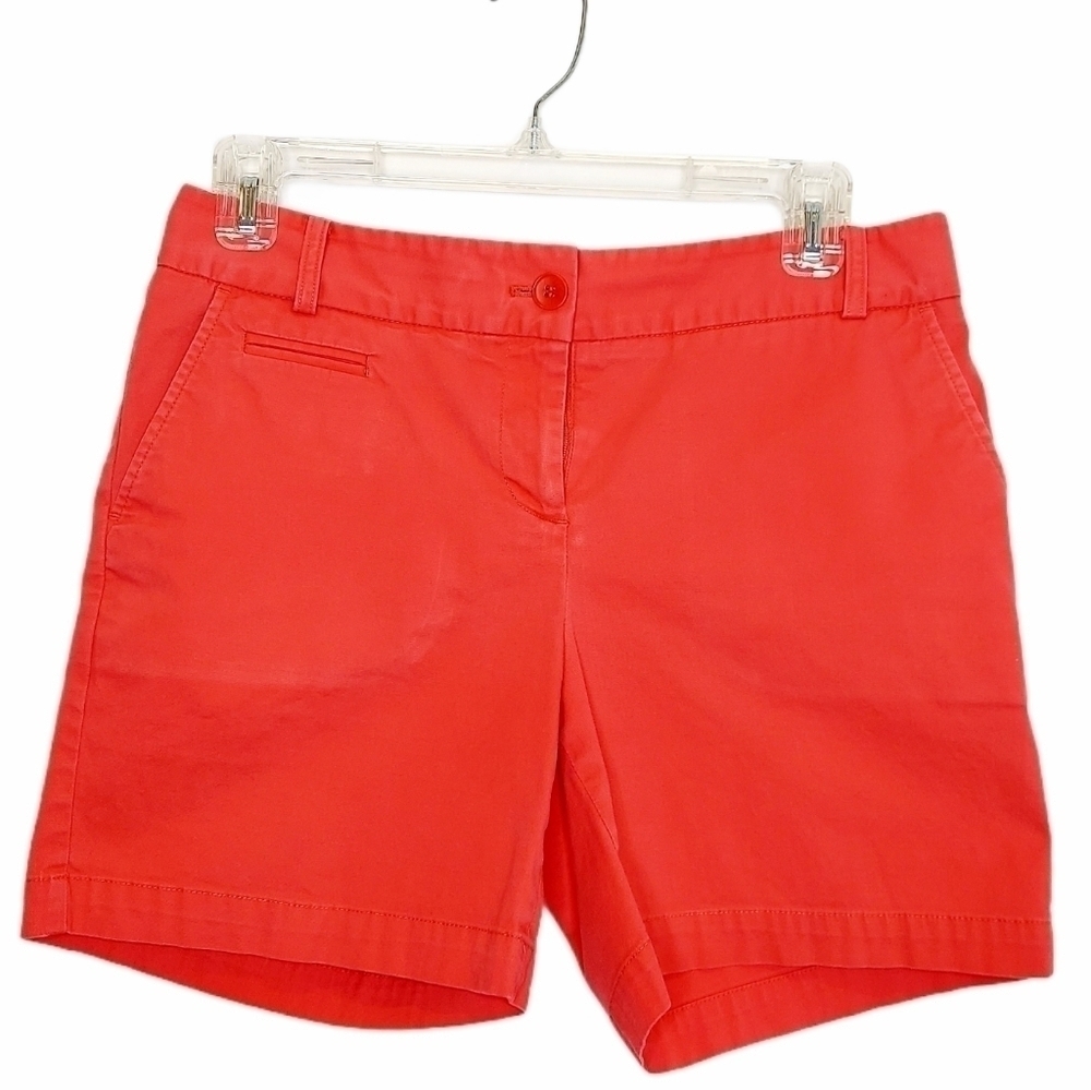 Talbots Pink Salmon Chino Golf Shorts Size 4 P